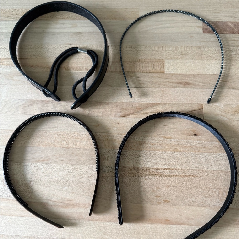 Black, Gray & Brown Headband Set